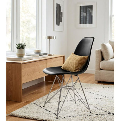 Leffie Chair With Chrome Legs