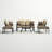 Frazee 6-Piece Patio Loveseat Conversation Set with Cushions and 21 x 42'' Rectangular Coffee Table