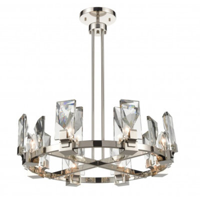 Kimilee 8 - Light Wagon Wheel Chandelier