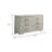 Simone Wide Dresser, 6 Drawer And Block Feet, Antique White Wood