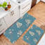 Tapis rayé classique, motif de cuisine 2 pièces