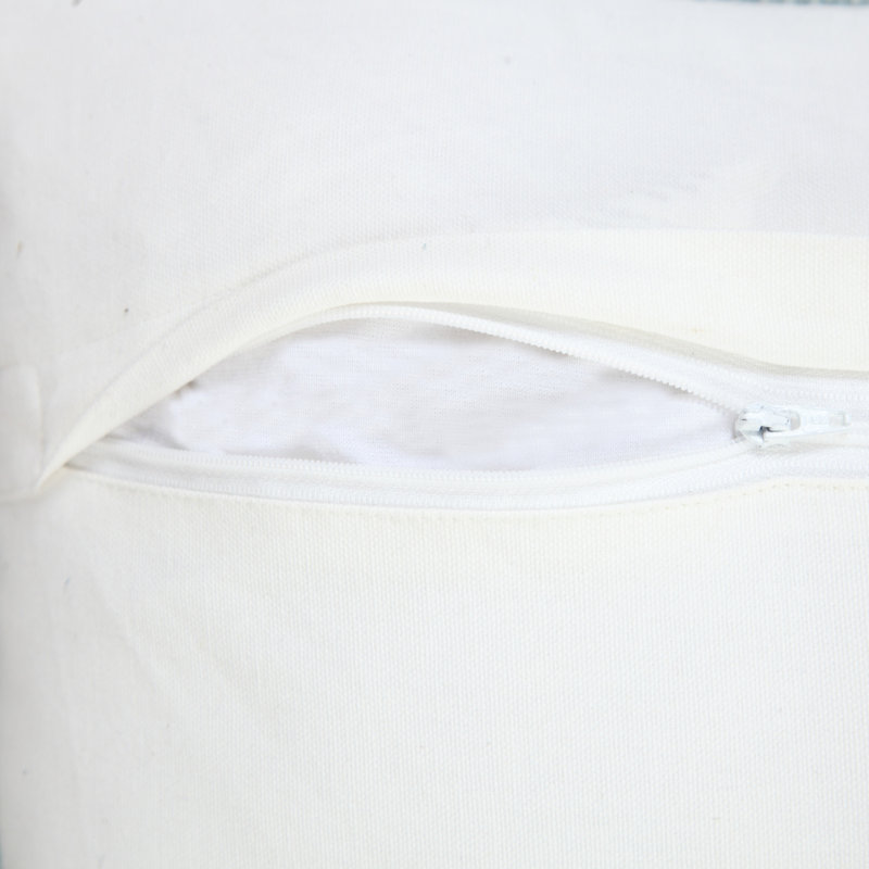 Housse et insert rectangulaires en coton, Bleu Corydalis / bleu clair, Polyester / Bourre en polyester