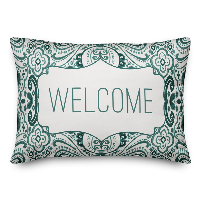  Welcome Outdoor Rectangular Pillow Cover & Insert
