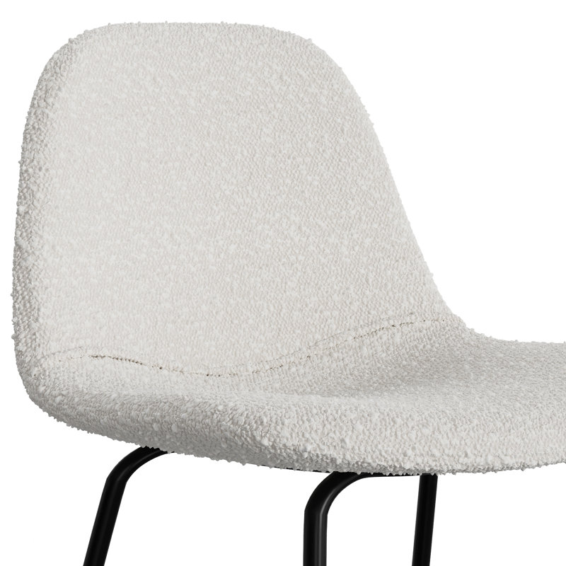 Tabouret de bar et de comptoir Kinlaw, Tabouret de bar (siège d’une hauteur de 30,5 po, Boucle blanc