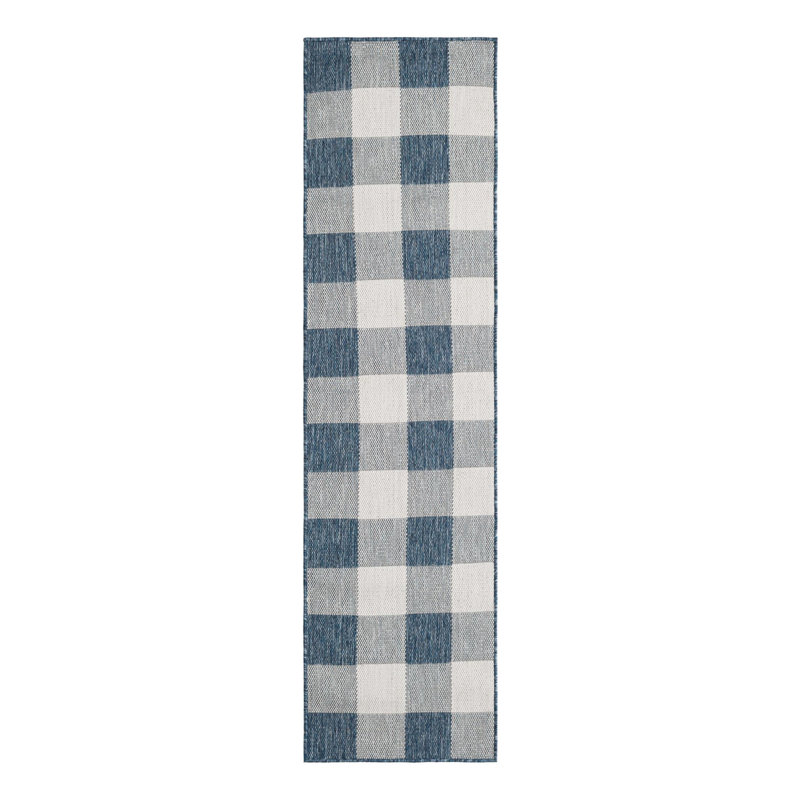 Talih Gingham Indoor / Outdoor Rug, Runner 2' x 8'