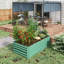Lit de jardin surélevé galvanisé, jardinière en métal pour légumes, fleurs et herbes