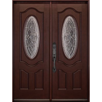 80'' Paneled Fiberglass Front Entry Doors