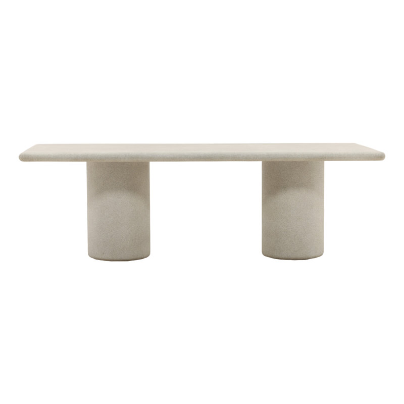 Kareem Outdoor Dining Table Light Gray
