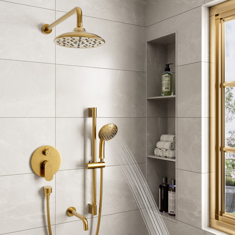 Calliope Wall Mounted 3 Function Retro Shower System with 3 Setting Handheld