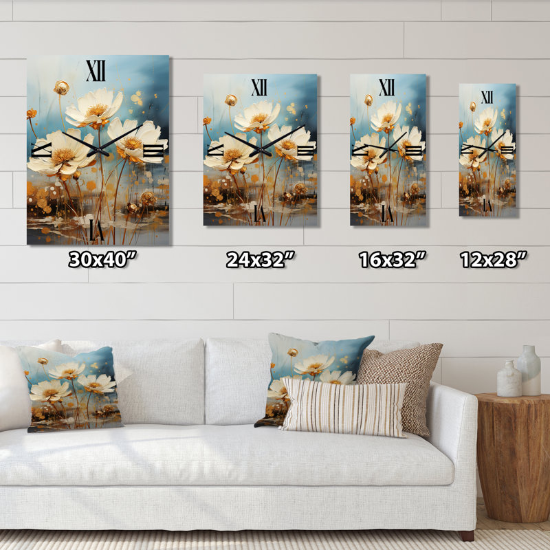 Horloge murale Blossoming Daisy Sky, Grand