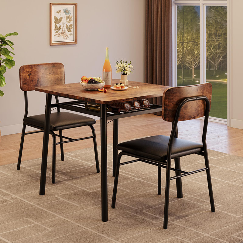 Dining Set, Brown, Brown, Brown / Black