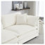 Ensemble de canapé modulaire revêtu de chenille blanc 3 pièces, ensemble de canapé de salon moderne à 1 siège et 3 sièges profonds