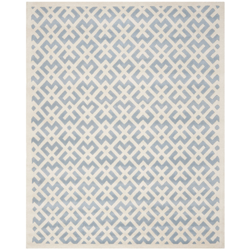 Teresita Hand Tufted Wool Geometric Rug, Rectangle 8' x 10'