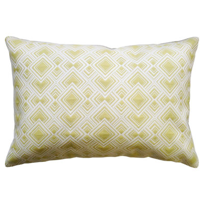 Housse de coussin rectangulaire en lin à motif de losanges norwwell