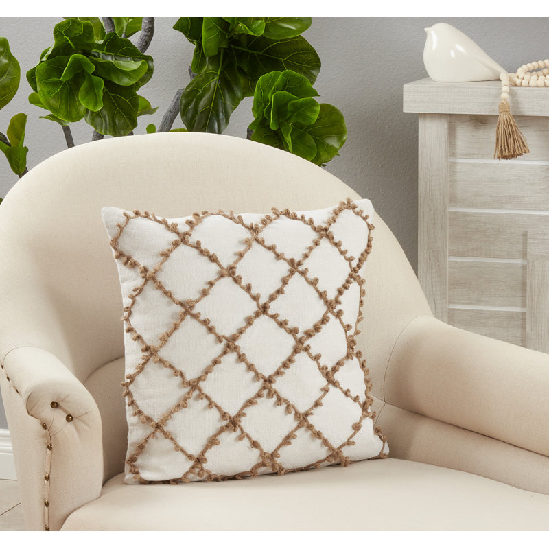 Tori Collection Embroidered Cotton Pillow Cover