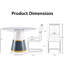 Ensemble de salle à manger moderne 5 pièces, table ronde blanche brillante avec chaises cantilever-1156221787