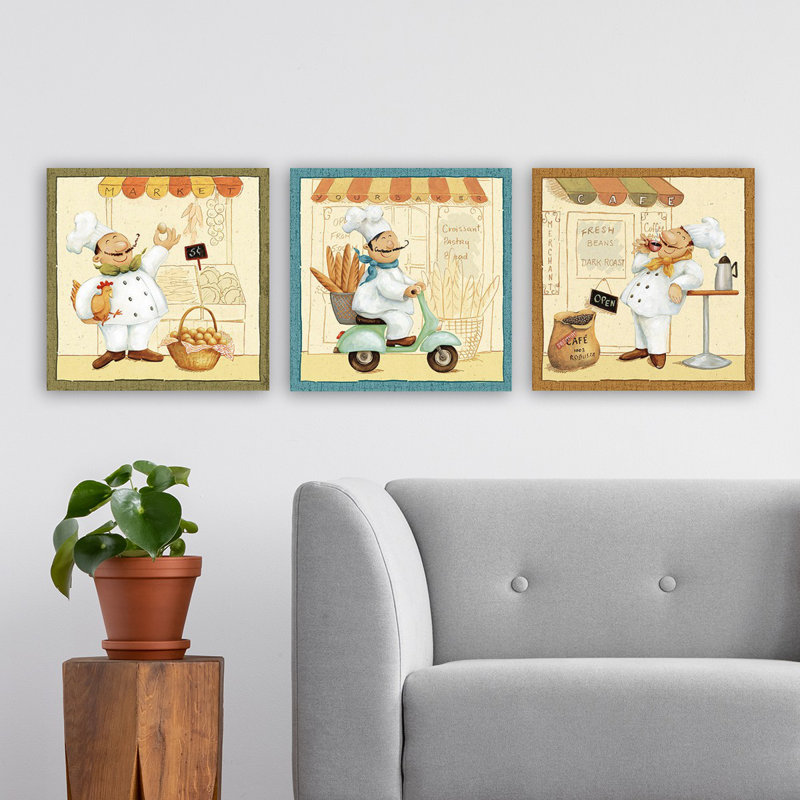 Ensemble de 3 impressions sur toile tendue