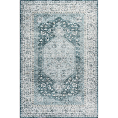 Prairie Medallion SplashGuard Machine Washable Area Rug