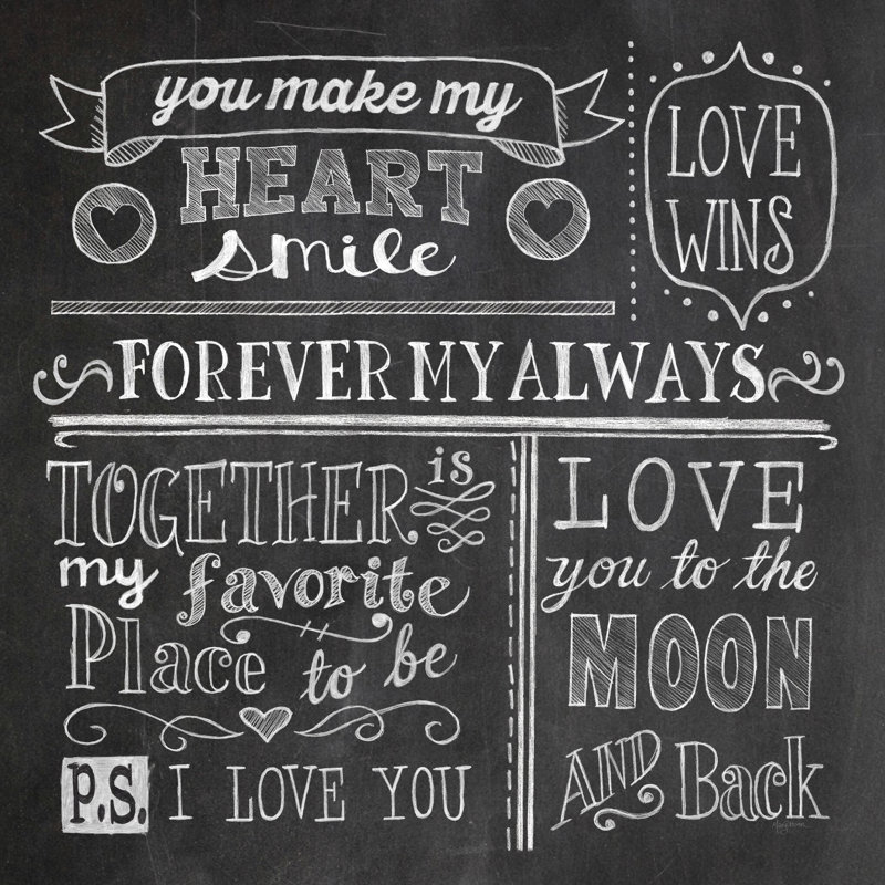 Inspiration Chalkboard I by Mary Urban - Wrapped Canvas Art Prints, 30cm H x 30cm W x 3.8cm D