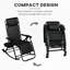 Chaises berçantes pliables, chaise berçante inclinable zéro gravité avec coussin, porte-gobelet et support pour téléphone, cadre en acier noir et noir, crée un coin extérieur paisible de 2 pièces, construction, facile à ranger