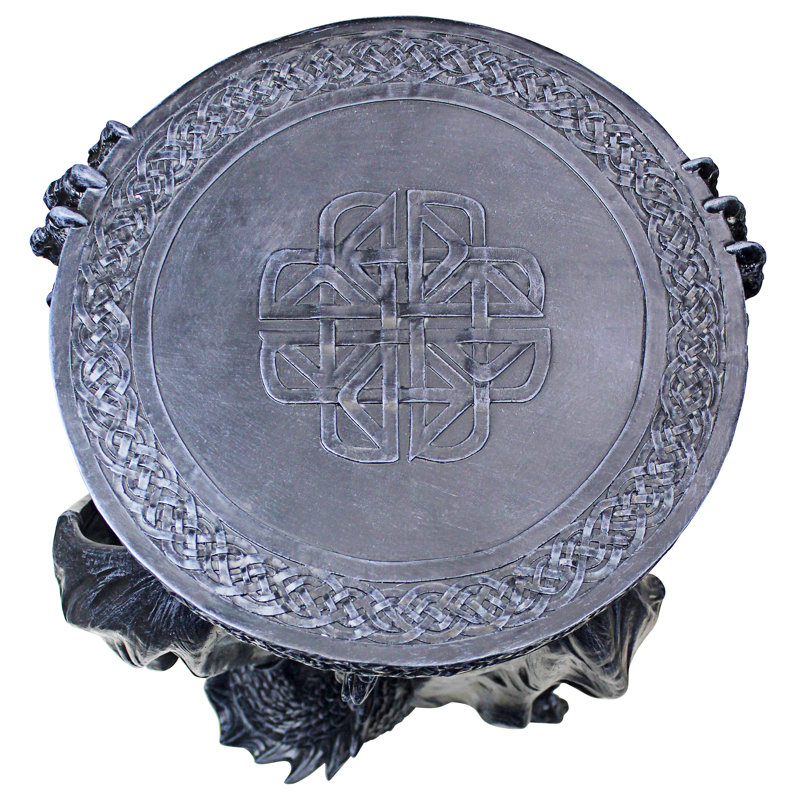 Gothic Dragon Figurine End Table
