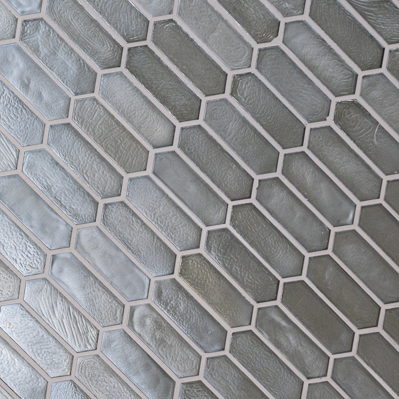 Rietto Spire 10 in. x 12 in. Glossy Glass Mosaic Wall Tile, Cresta Dusk