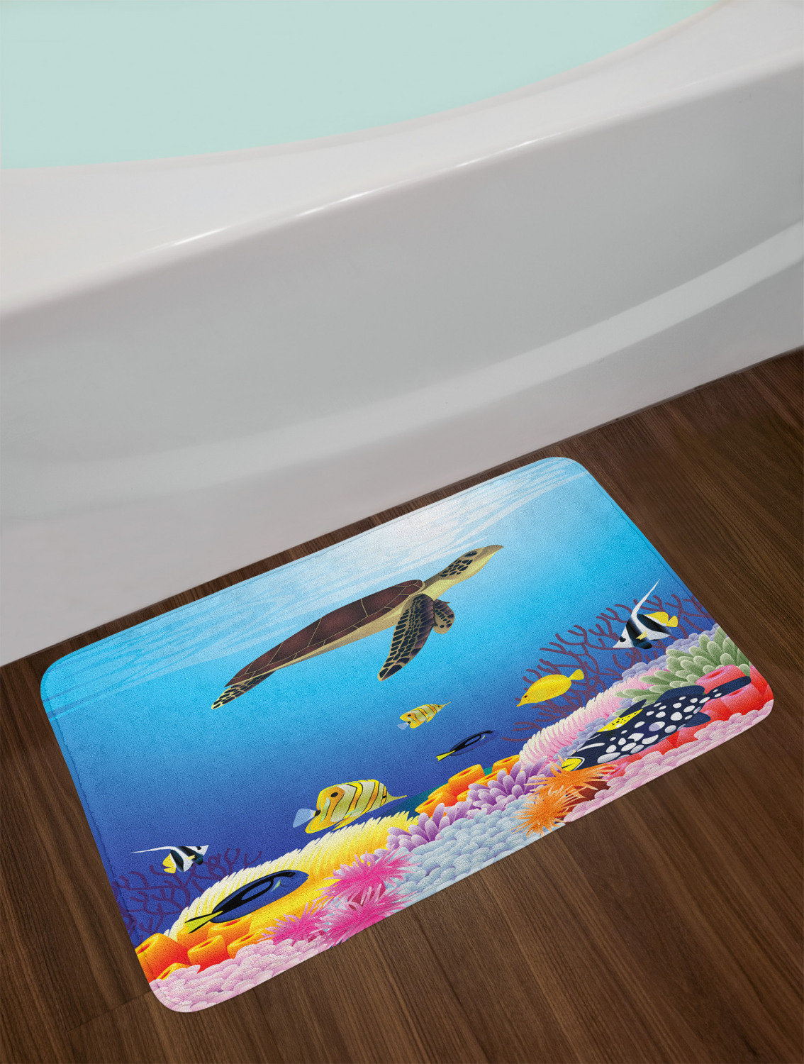 Aquatic Rug East Urban Home Aquatic Fauna Life Under the Sea Corals Exotic Thorn ...