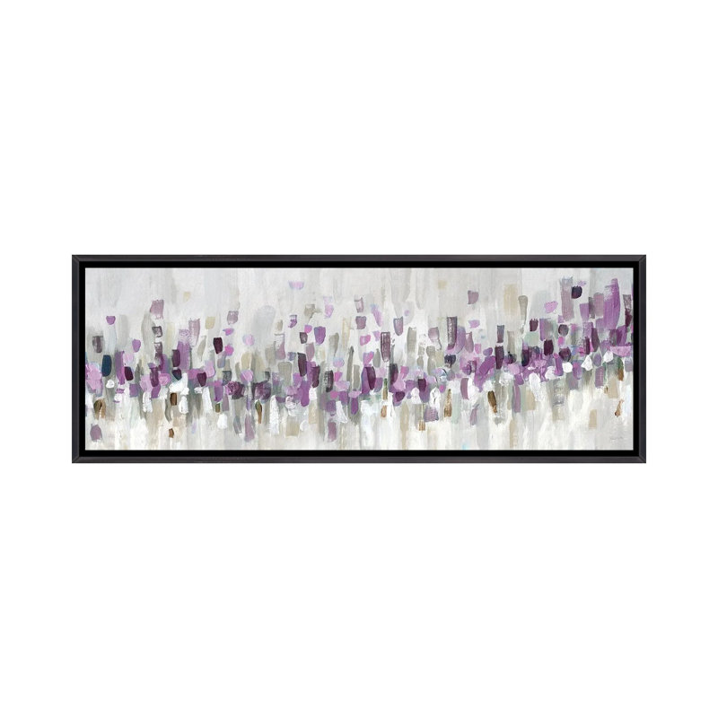 Bleu Staccato - mauve 6 pièces, Cadre flottant noir patiné, H 16 po x l 48 po