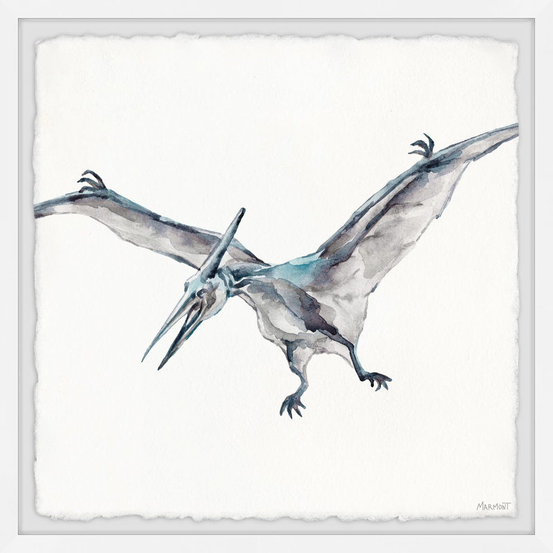 «Ryan Bat Winged Pterosaur», ensemble de 3 pièces encadrées, H 32 po x L 32 po x l 1,5 po