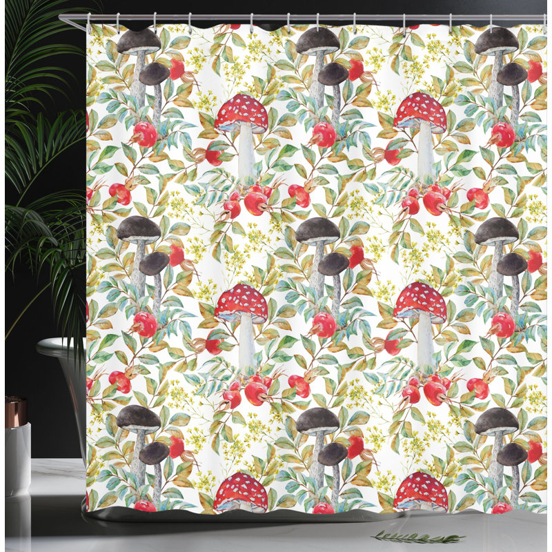 Shower Curtain with Hooks Included, 75"H x 69"W