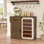 Armoire à café de 39,4 po avec espace réfrigérateur, mini armoire réfrigérateur avec porte-verres à vin, mini support réfrigérateur, buffet pour buffet, armoire à vin pour table de salle à manger