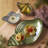 Red Pomegranate Glass Condiment Server-20620873