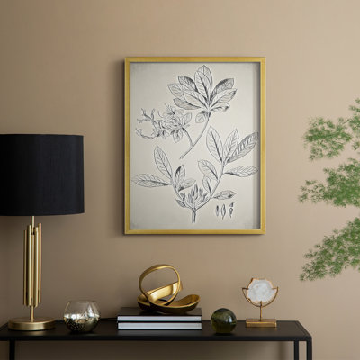 Vintage Floral Print CCXIII Framed Print - Solid Wood