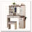 Farmhouse Vanity Desk With Sliding Mirror And Lights, Vanity Set With Glass Top And Charging Station ,Dressing Table With 4 Drawers And 2 Cabinets, Dressing Table With Stool For Bedroom-500948544