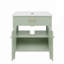 Meuble-lavabo durable brun de 36 po avec comptoir en résine, 2 portes et rangement pour salle de bain moderne-118401278