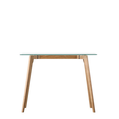 Modular Glass Solid Wood Writing Desk