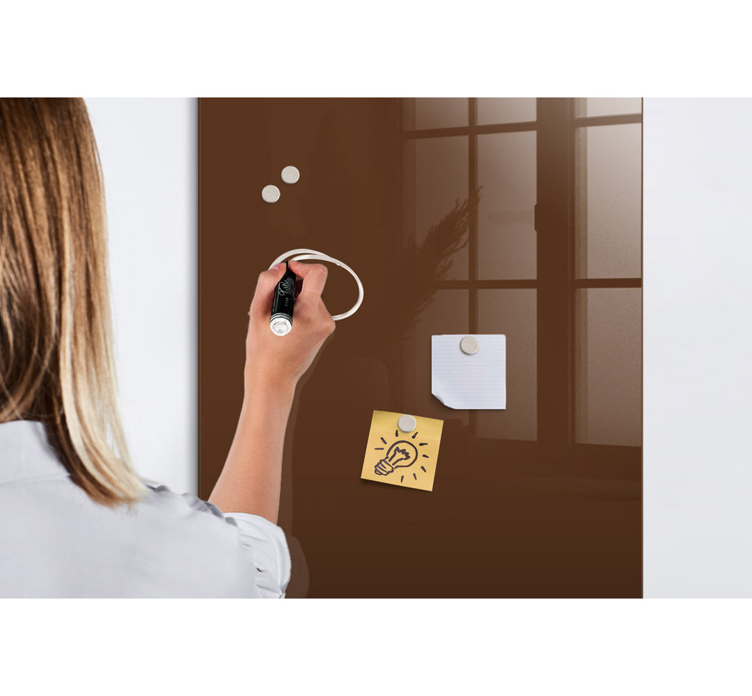 Magnetic Memo Board Whiteboard - 60 x 120 cm - With Marker and Magnets - Colorful powder