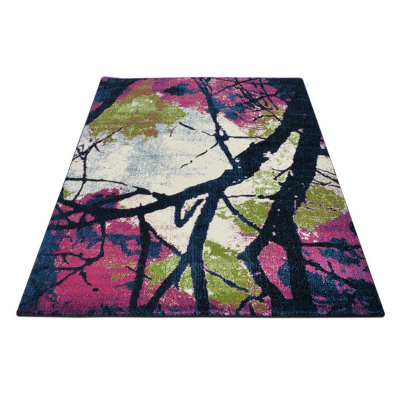 Chung Machine Made Heatset Polyproplyene Area Rugs -Rectangle, Multicolor, Floral Modern Design, Low Pile Machine Made Area Rugs for Living Room, Bed Room