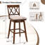 4 tabourets de bar 30 po en bois avec dossier profilé et siège rembourré pivotant pour la cuisine - brun-104716911-104716910-104716906