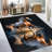 Soft Type Printed Rug with Intricate Floral Design in Vibrant Hues for Any Room's Decorative Enhancement-114329295