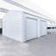 Garage métallique de 7 m x 14 m (23 pi x 46 pi) - Rangement pour véhicules, outils et objets lourds, structure en acier de calibre 14, deux portes sectionnelles de 2,4 m et 2,7 m (8 pi et 9 pi), entrée latérale, matériau Q235 crème, large et long, avec 2 portes, 40 cm (16 po) galvanisé