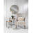 Mirrored Glass Top End Table Set