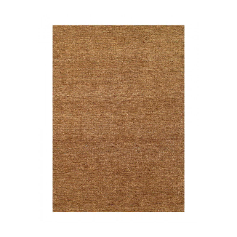 Tapis brun en laine à motif d'agneau rectangulaire unique de 8 pi x 5 pi Jakier