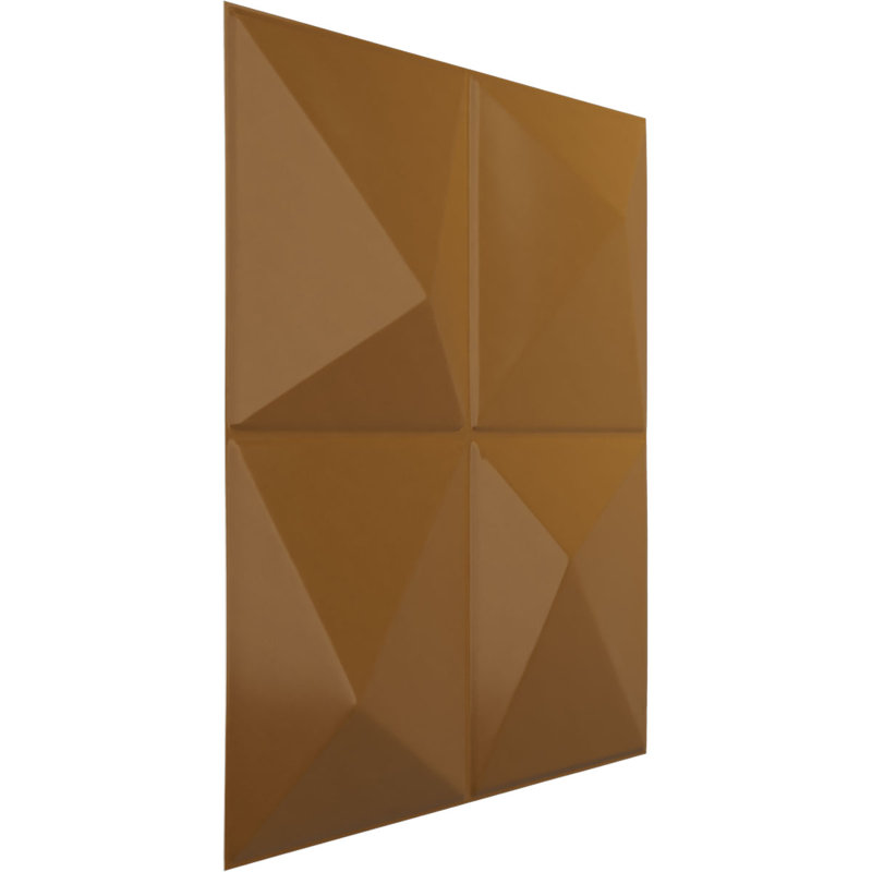Panneau mural 3D décoratif Ellis EnduraWall l 19 5/8 po x H 19 5/8 po, or métallique vieilli rétro (couvre 2,67 pieds carrés)