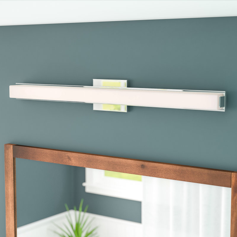 Éclairage pour salle de bain 1 lumière DEL en nickel poli à intensité variable Villicana