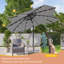 Parasol de marché avec lumières solaires, parasol de table pour la terrasse-2106624761-2106624762