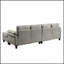 Canapé d'angle modulaire Cloud en lin de 259 cm (102 pouces) avec rangement sous le canapé, idéal pour un salon personnalisable.-766005833-766005839