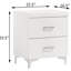 Table de chevet blanche 2 pour la chambre à coucher - et élégante avec un rangement pratique