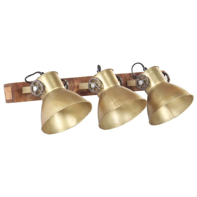 Julie Industrial Wall Lamp, Brown, Brass