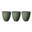 Jardinière intérieure / extérieure en résine vert brillant moderne avec soucoupe et écran de drainage (ensemble de 3)-2020441381-2020441382-2020441386
